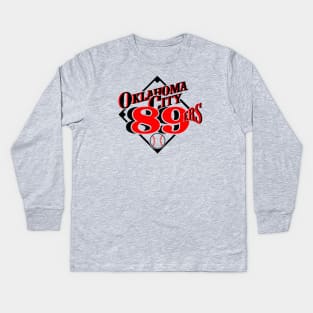 Defunct Oklahoma City 89ers Baseball Kids Long Sleeve T-Shirt